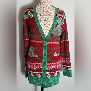 Blizzard Bay / Tipsy Elves Sloth Ugly Christmas Cardigan – Size Medium